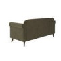 Khaki Green Velvet 3-Seater Sofa - Ramona