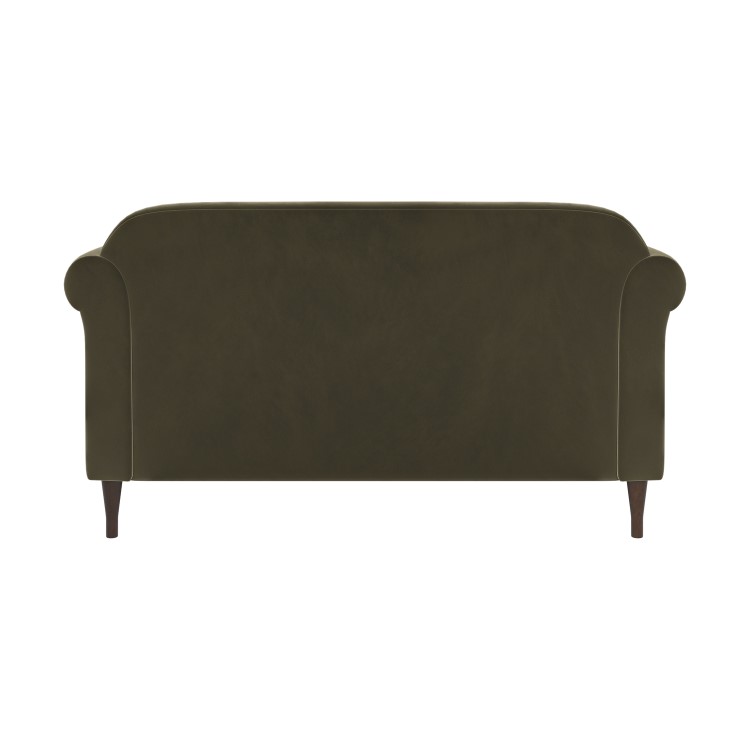 Khaki Green Velvet 2-Seater Sofa - Ramona