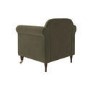 Khaki Green Velvet Armchair - Ramona