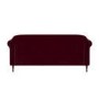 Burgundy Velvet 3-Seater Sofa - Ramona