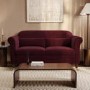 Burgundy Velvet 2-Seater Sofa - Ramona