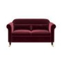 Burgundy Velvet 2-Seater Sofa - Ramona