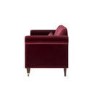 Burgundy Velvet 2-Seater Sofa - Ramona