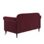 Burgundy Velvet 2-Seater Sofa - Ramona