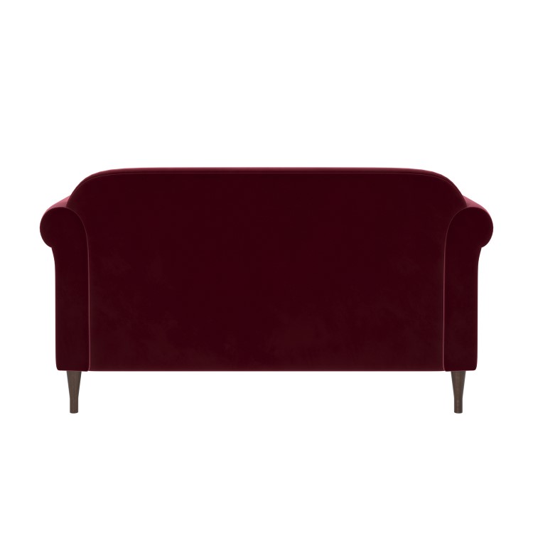 Burgundy Velvet 2-Seater Sofa - Ramona