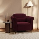 RNA007 Burgundy Velvet Traditional Armchair - Ramona