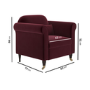 Burgundy Velvet Armchair - Ramona