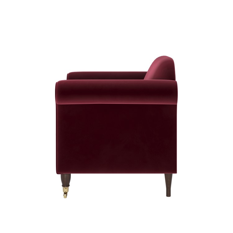 Burgundy Velvet Armchair - Ramona