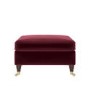 Burgundy Velvet Footstool - Ramona