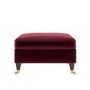 Burgundy Velvet Footstool - Ramona