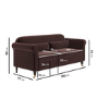 Chocolate Brown Velvet 3-Seater Sofa - Ramona