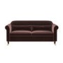 Chocolate Brown Velvet 3-Seater Sofa - Ramona