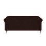 Chocolate Brown Velvet 3-Seater Sofa - Ramona