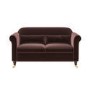Chocolate Brown Velvet 2-Seater Sofa - Ramona