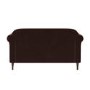 Chocolate Brown Velvet 2-Seater Sofa - Ramona