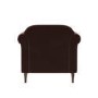 Chocolate Brown Velvet Traditional Armchair - Ramona