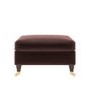 Chocolate Brown Velvet Footstool - Ramona