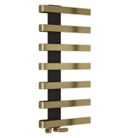 GRADE A1 - Reina Panaro Brass Designer Towel Radiator - 1100 x 500mm