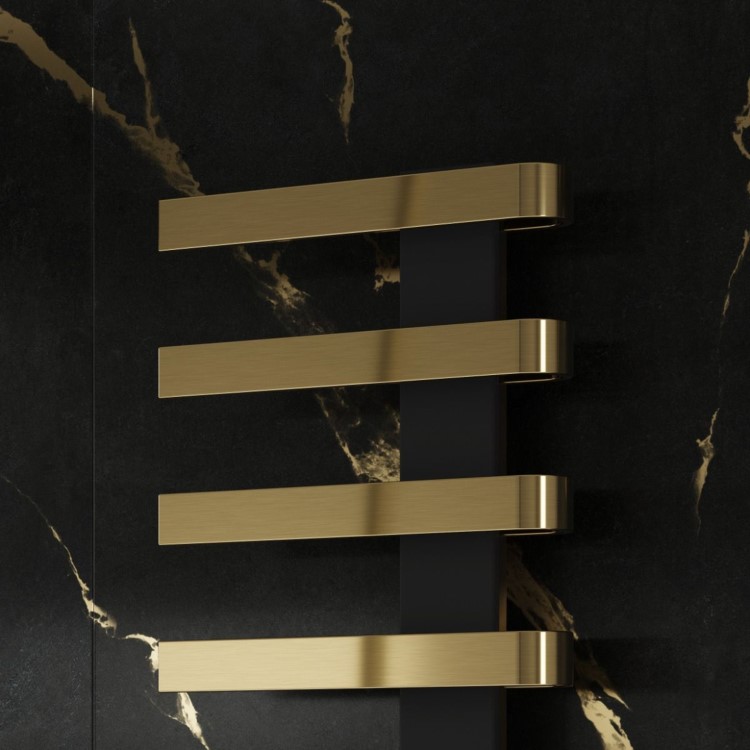GRADE A1 - Reina Panaro Brass Designer Towel Radiator - 1100 x 500mm