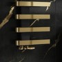 GRADE A1 - Reina Panaro Brass Designer Towel Radiator - 1100 x 500mm