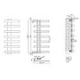 GRADE A1 - Reina Panaro Brass Designer Towel Radiator - 1100 x 500mm