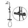 ONLY OPENED - Aqualisa Midas Black Safe Touch Thermostatic Mixer Shower Set