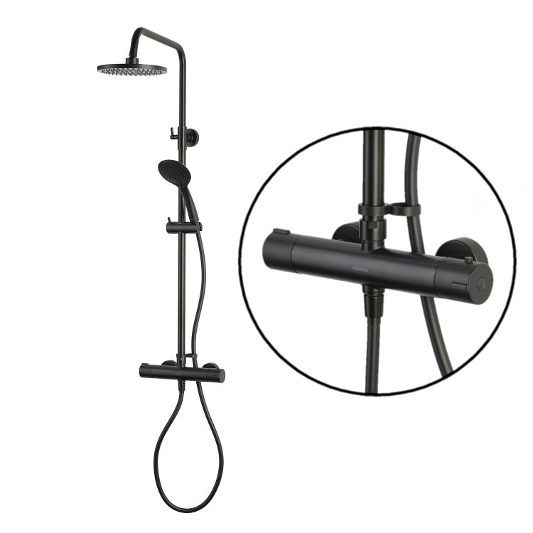 ONLY OPENED - Aqualisa Midas Black Safe Touch Thermostatic Mixer Shower Set