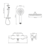 ONLY OPENED - Aqualisa Midas Black Safe Touch Thermostatic Mixer Shower Set