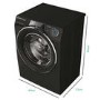 Refurbished Candy Rapido RO1696DWMCEB-80 Freestanding 9KG 1600 Spin Washing Machine Black