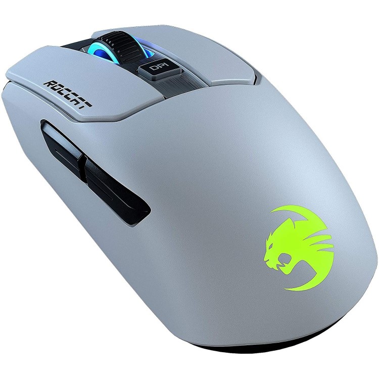 Roccat Kain 200 AIMO 1600 DPI Titan Click Technology Wireless Gaming Mouse in White