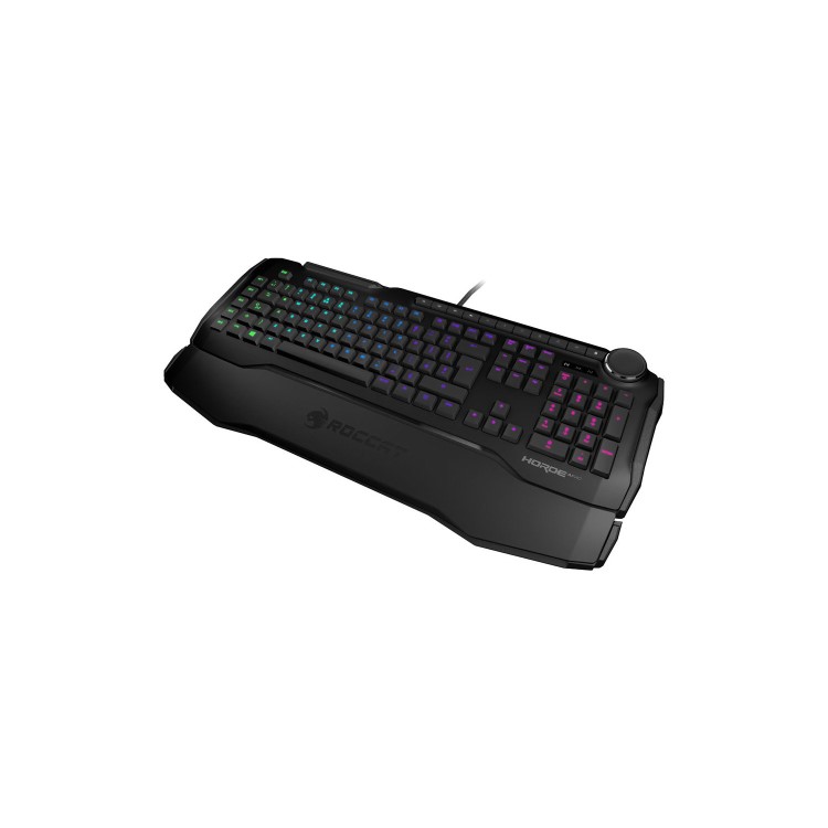 Roccat Horde AIMO Membranical RGB LED Gaming Keyboard in Black
