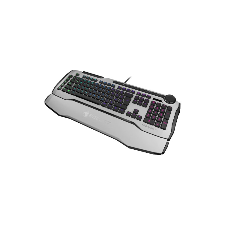 Roccat Horde AIMO Membranical RGB LED Gaming Keyboard in White