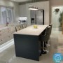 Light Grey Velvet Adjustable Bar Stool - Rocco