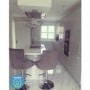Light Grey Velvet Adjustable Bar Stool - Rocco