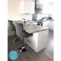 Light Grey Velvet Adjustable Bar Stool - Rocco