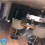 Light Grey Velvet Adjustable Bar Stool - Rocco