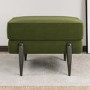 4 Seater Sofa and Armchair Set with Footstool in Green Velvet - Rosie