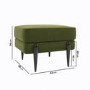 4 Seater Sofa and Armchair Set with Footstool in Green Velvet - Rosie