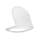 ROMCCSEATCH White Round Toilet Seat with Soft Close and Quick Release - Roma