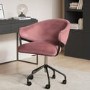 Pink Velvet Swivel Office Chair - Ronnie