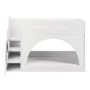White Bunk Bed with Stairs and Storage - Rossa
