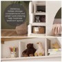 White Bunk Bed with Stairs and Storage - Rossa