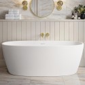 A1/ROSA1700MW GRADE A1 - Matt White Freestanding Double Ended Bath 1700 x 760mm - Rosa