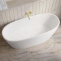 GRADE A1 - Matt White Freestanding Double Ended Bath 1700 x 760mm - Rosa