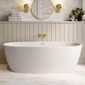 ROSA1800MW Matt White Freestanding Double Ended Bath 1800 x 850mm - Rosa