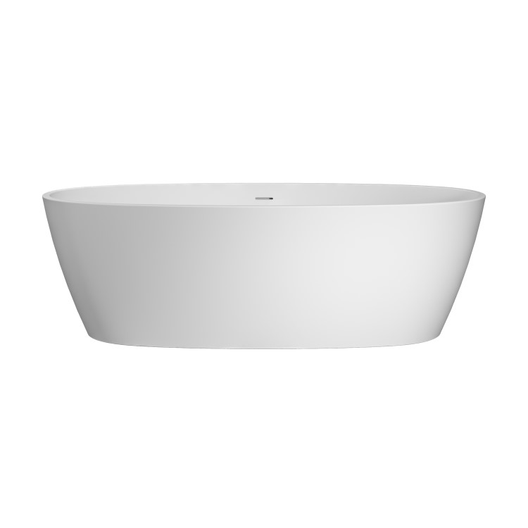 GRADE A1 - Matt White Freestanding Double Ended Bath 1800 x 850mm - Rosa