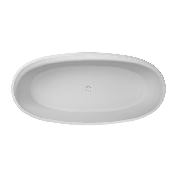 GRADE A1 - Matt White Freestanding Double Ended Bath 1800 x 850mm - Rosa