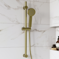 GRADE A1 - Brushed Brass 3 Function Round Slide Rail Kit - Arissa