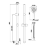 GRADE A1 - Brushed Brass 3 Function Round Slide Rail Kit - Arissa