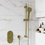 GRADE A1 - Brushed Brass 3 Function Round Slide Rail Kit - Arissa